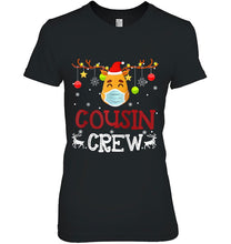 Load image into Gallery viewer, Christmas Cousin Crew Reindeer Mask Plaid Matching Pajama T-Shirt, Ladies T-Shirt, LongSleeve, Sweatshirt, Hoodie 2D
