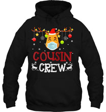Load image into Gallery viewer, Christmas Cousin Crew Reindeer Mask Plaid Matching Pajama T-Shirt, Ladies T-Shirt, LongSleeve, Sweatshirt, Hoodie 2D
