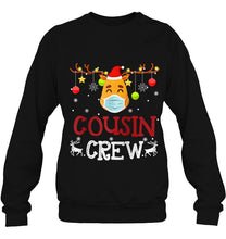 Load image into Gallery viewer, Christmas Cousin Crew Reindeer Mask Plaid Matching Pajama T-Shirt, Ladies T-Shirt, LongSleeve, Sweatshirt, Hoodie 2D
