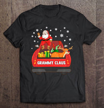 Load image into Gallery viewer, Grammy Claus Red Truck Santa Reindeer Elf Christmas T-Shirt, Ladies T-Shirt, LongSleeve, Sweatshirt, Hoodie 2D
