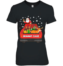 Load image into Gallery viewer, Grammy Claus Red Truck Santa Reindeer Elf Christmas T-Shirt, Ladies T-Shirt, LongSleeve, Sweatshirt, Hoodie 2D
