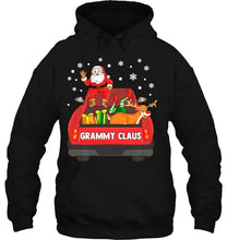 Load image into Gallery viewer, Grammy Claus Red Truck Santa Reindeer Elf Christmas T-Shirt, Ladies T-Shirt, LongSleeve, Sweatshirt, Hoodie 2D
