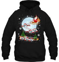 Load image into Gallery viewer, Helicopter Reindeer Santa Funny Pilot Christmas Gifts T-Shirt, Ladies T-Shirt, LongSleeve, Sweatshirt, Hoodie 2D
