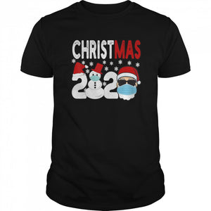 2020 Christmas Santa wearing Face Mask  T-Shirt, Ladies T-Shirt, LongSleeve, Sweatshirt, Hoodie 2D