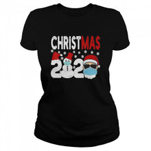 Load image into Gallery viewer, 2020 Christmas Santa wearing Face Mask  T-Shirt, Ladies T-Shirt, LongSleeve, Sweatshirt, Hoodie 2D
