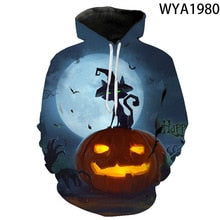 2020 Funny 3D Printed Sweatshirts Halloween Pumpkin Happy Halloween Hoodie pullover all cover printed 3D