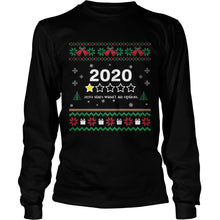 Load image into Gallery viewer, 2020 ONE STAR ZERO STARS WASNT AN OPTION MERRY CHRISTMAS T-Shirt, Ladies T-Shirt, LongSleeve, Sweatshirt, Hoodie 2D

