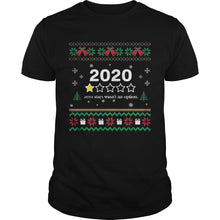 Load image into Gallery viewer, 2020 ONE STAR ZERO STARS WASNT AN OPTION MERRY CHRISTMAS T-Shirt, Ladies T-Shirt, LongSleeve, Sweatshirt, Hoodie 2D
