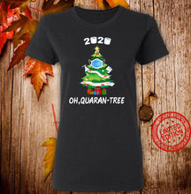 Load image into Gallery viewer, 2020 Quarantine Christmas Tree Ornament Mask T-Shirt, Ladies T-Shirt 2D
