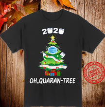 Load image into Gallery viewer, 2020 Quarantine Christmas Tree Ornament Mask T-Shirt, Ladies T-Shirt 2D
