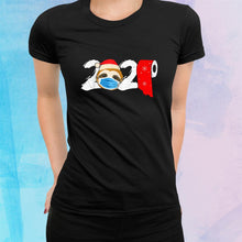 Load image into Gallery viewer, 2020 Sloth In Mask Toilet Paper Pajama Christmas Quarantine T-Shirt, Ladies T-Shirt, Hoodie 2D

