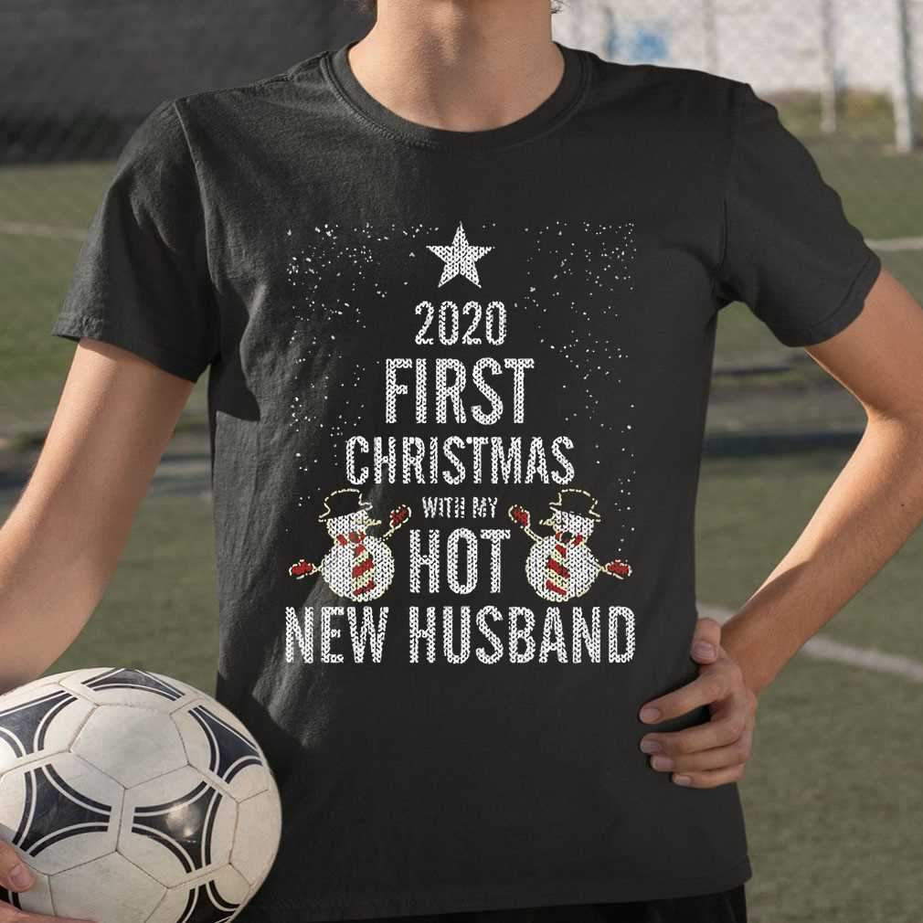 2020 First Christmas With My Hot Husband T-Shirt, Ladies T-Shirt 2D