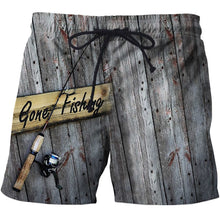 Load image into Gallery viewer, Mens Beach 3D Fishing Printed Shorts Gym Fitness Running For Summer Men's Cool Sport Short Pants 3D Swim Trunks
