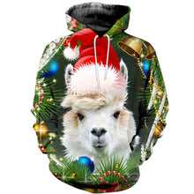 Load image into Gallery viewer, Alpaca Mery Christmas SUIT Hoodie 3D, Zip Hoodie 3D, T-Shirt 3D, Sweatshirt 3D, Short Pant 3D, Tank Top 3D
