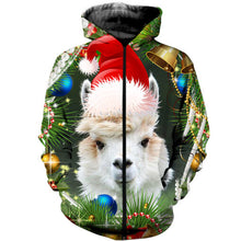 Load image into Gallery viewer, Alpaca Mery Christmas SUIT Hoodie 3D, Zip Hoodie 3D, T-Shirt 3D, Sweatshirt 3D, Short Pant 3D, Tank Top 3D
