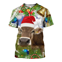 Load image into Gallery viewer, Cow Christmas clothes SUIT Hoodie 3D, Zip Hoodie 3D, T-Shirt 3D, Sweatshirt 3D, Short Pant 3D
