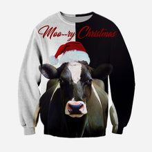 Load image into Gallery viewer, Copy of Cow Christmas clothes SUIT Hoodie 3D, Zip Hoodie 3D, T-Shirt 3D, Sweatshirt 3D, Short Pant 3D
