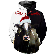 Load image into Gallery viewer, Copy of Cow Christmas clothes SUIT Hoodie 3D, Zip Hoodie 3D, T-Shirt 3D, Sweatshirt 3D, Short Pant 3D
