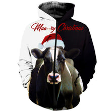 Load image into Gallery viewer, Copy of Cow Christmas clothes SUIT Hoodie 3D, Zip Hoodie 3D, T-Shirt 3D, Sweatshirt 3D, Short Pant 3D
