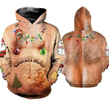 Load image into Gallery viewer, Hairy Chest and Tattoos Ugly Christmas SUIT Hoodie 3D, Zip Hoodie 3D, T-Shirt 3D, Sweatshirt 3D, Short Pant 3D
