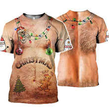 Load image into Gallery viewer, Hairy Chest and Tattoos Ugly Christmas SUIT Hoodie 3D, Zip Hoodie 3D, T-Shirt 3D, Sweatshirt 3D, Short Pant 3D
