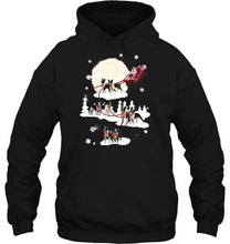 Load image into Gallery viewer, Boston Terrier Santa Claus’s Reindeer Christmas T-Shirt, Ladies T-Shirt, LongSleeve, Hoodie 2D
