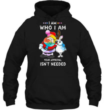Load image into Gallery viewer, I Am Who I Am Your Approval Isn’t Needed Santan &amp; Reindeer Christmas T-Shirt, Ladies T-Shirt, LongSleeve, Sweatshirt, Hoodie 2D
