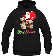 Load image into Gallery viewer, Merry Christmas Santa Claus Riding Havanese T-Shirt, Ladies T-Shirt, LongSleeve, Hoodie 2D
