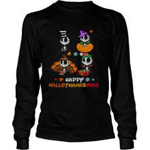 Load image into Gallery viewer, Baby Jack Skellington Halloween And Merry Christmas Happy Hallothanksmas 2020 T-Shirt, Ladies T-Shirt, LongSleeve, Sweatshirt, Hoodie 2D
