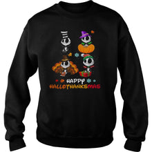 Load image into Gallery viewer, Baby Jack Skellington Halloween And Merry Christmas Happy Hallothanksmas 2020 T-Shirt, Ladies T-Shirt, LongSleeve, Sweatshirt, Hoodie 2D
