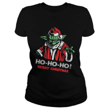 Load image into Gallery viewer, Baby Yoda Ho Ho Ho merry christmas T-Shirt, Ladies T-Shirt, LongSleeve, Sweatshirt, Hoodie 2D

