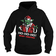 Load image into Gallery viewer, Baby Yoda Ho Ho Ho merry christmas T-Shirt, Ladies T-Shirt, LongSleeve, Sweatshirt, Hoodie 2D
