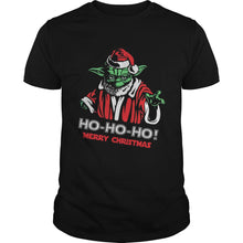 Load image into Gallery viewer, Baby Yoda Ho Ho Ho merry christmas T-Shirt, Ladies T-Shirt, LongSleeve, Sweatshirt, Hoodie 2D
