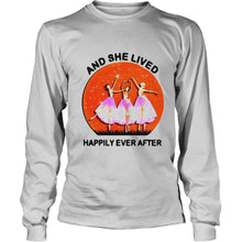 Load image into Gallery viewer, Ballet Girls Mask And She Lived Happily Ever After Halloween T-Shirt, Ladies T-Shirt, LongSleeve, Sweatshirt, Hoodie 2D
