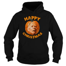 Load image into Gallery viewer, Biden Pumpkin Happy Christmas T-Shirt, Ladies T-Shirt, LongSleeve, Sweatshirt, Hoodie 2D

