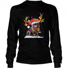 Load image into Gallery viewer, Black cat Reindeer Christmas T-Shirt, Ladies T-Shirt, LongSleeve, Sweatshirt, Hoodie 2D
