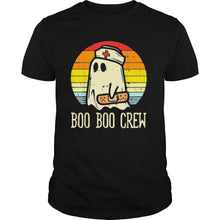 Load image into Gallery viewer, Boo Boo Crew Ghost Nurse Vintage Retro Halloween T-Shirt, Ladies T-Shirt, LongSleeve, Sweatshirt, Hoodie 2D
