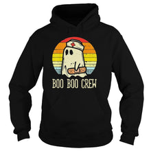 Load image into Gallery viewer, Boo Boo Crew Ghost Nurse Vintage Retro Halloween T-Shirt, Ladies T-Shirt, LongSleeve, Sweatshirt, Hoodie 2D
