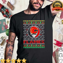 Load image into Gallery viewer, Calgary Flames X Grateful Dead Christmas T-Shirt, Ladies T-Shirt, LongSleeve, Sweatshirt, Hoodie 2D
