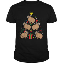 Load image into Gallery viewer, Capybara Christmas Ornament Tree T-Shirt, Ladies T-Shirt, LongSleeve, Sweatshirt, Hoodie 2D
