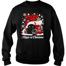 Load image into Gallery viewer, Cat Believe In The Magic Of Christmas T-Shirt, Ladies T-Shirt, LongSleeve, Sweatshirt, Hoodie 2D
