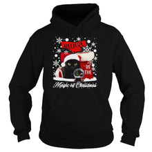 Load image into Gallery viewer, Cat Believe In The Magic Of Christmas T-Shirt, Ladies T-Shirt, LongSleeve, Sweatshirt, Hoodie 2D
