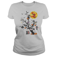 Load image into Gallery viewer, Cat Tree Happy Halloween T-Shirt, Ladies T-Shirt, LongSleeve, Sweatshirt, Hoodie 2D
