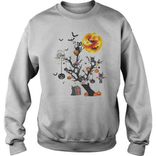 Load image into Gallery viewer, Cat Tree Happy Halloween T-Shirt, Ladies T-Shirt, LongSleeve, Sweatshirt, Hoodie 2D
