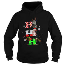 Load image into Gallery viewer, CATS HO HO HO MERRY CHRISTMAS T-Shirt, Ladies T-Shirt, LongSleeve, Sweatshirt, Hoodie 2D

