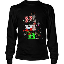 Load image into Gallery viewer, CATS HO HO HO MERRY CHRISTMAS T-Shirt, Ladies T-Shirt, LongSleeve, Sweatshirt, Hoodie 2D

