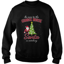 Load image into Gallery viewer, Charge Nurse Christmas Santa Is Watching Xmas T-Shirt, Ladies T-Shirt, LongSleeve, Sweatshirt, Hoodie 2D
