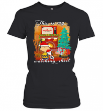Load image into Gallery viewer, Charlie Brown And Snoopy This Is My Watching Ugly Christmas T-Shirt, Ladies T-Shirt, LongSleeve, Sweatshirt, Hoodie 2D
