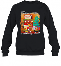 Load image into Gallery viewer, Charlie Brown And Snoopy This Is My Watching Ugly Christmas T-Shirt, Ladies T-Shirt, LongSleeve, Sweatshirt, Hoodie 2D
