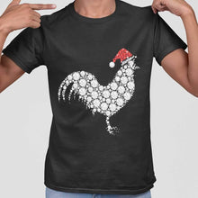 Load image into Gallery viewer, Chicken Diamond Christmas T-Shirt, Ladies T-Shirt 2D
